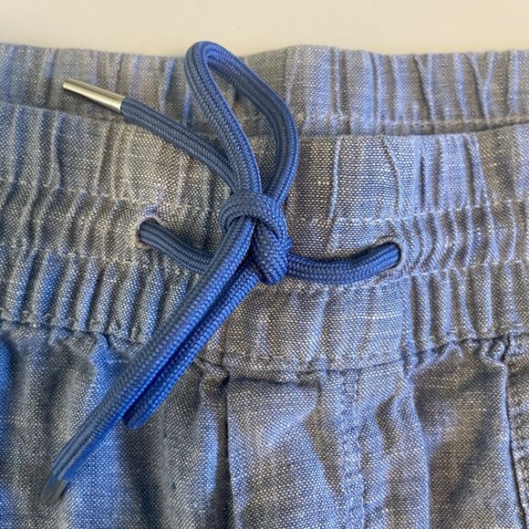 Athleta Cabo Linen Jogger Pants Chambray Blue Size 10 T Tall Athleisure Sporty - Picture 7 of 9